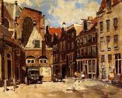 科内利斯 维里登伯格 : A Townscene With Children At Play Haarlem
